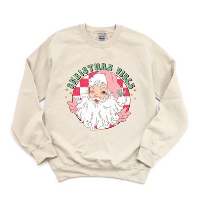 Simply Sage Market Women's Graphic Sweatshirt  Christmas Vibes Santa