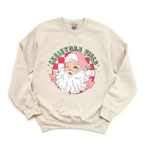 Simply Sage Market Women's Graphic Sweatshirt  Christmas Vibes Santa - 1 of 4