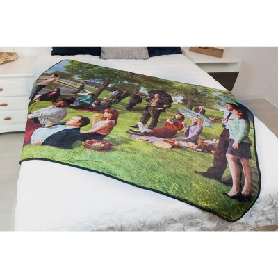 The Office Sunday Afternoon Art Style Fleece Throw Blanket
