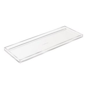 RUSSELL + HAZEL Acrylic Bloc Tray: Clear Desk Organizer, Office Supplies Holder, Acrylic Tray Organizer, 13" x 5" x 1" - 1 of 4