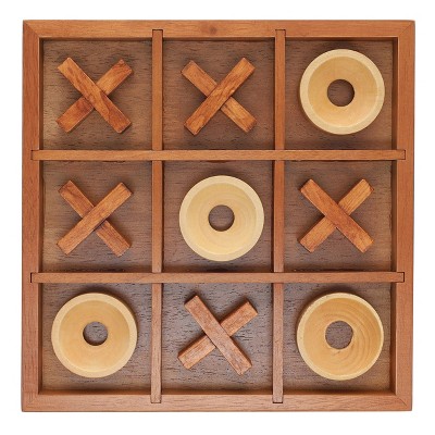 Mosaic Tic Tac Toe - Wooden Strategy Game-236V