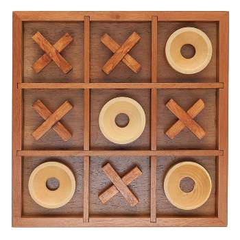 Classical Wooden Children' Toe Game Tabletop Board Game 5x5 Inch