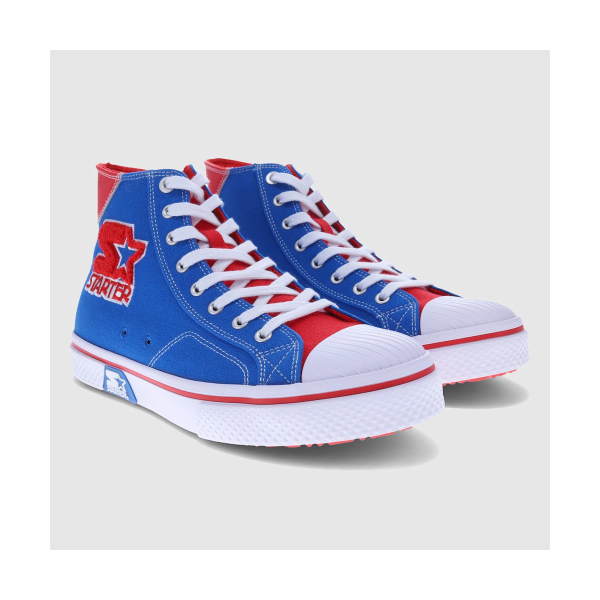 Мужские Starter Mens Tradition 71 Hi Canvas Hightop Casual Sneaker, Blue/Red, Size 8 — фото 7