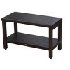 DecoTeak® Eleganto® 30" Teak Wood Shower Bench with Shelf in Woodland Brown Finish - 4 of 4