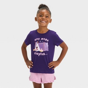 Toddler Girls' Short Sleeve One More Chapter Graphic T-Shirt - Cat & Jack™ Purple - 1 of 4