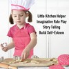 COZONY 11-Piece Chef Role Play Set for Kids, Adjustable Apron with Chef Hat Cooking Mitt and Baking Tools for Pretend Play Kitchen - 4 of 4