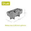 True Gray Neptune Sphere Ice Cube Mold - Silicone Ball Ice Cube Molds for Whiskey Bourbon and Cocktails in Grey, 2.25 Inch - 3 of 4