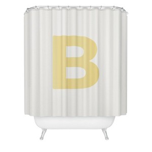 Deny Designs April Lane Art Block Monogram Shower Curtain - 1 of 3