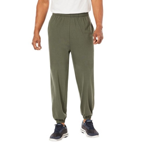 Kingsize Men's Big & Tall Lightweight Elastic Cuff Sweatpants - Big - 4xl,  Dusty Olive Green : Target