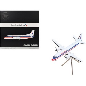 Saab 340B Commercial Aircraft "American Eagle" White with Red and Blue Stripes 1/200 Diecast Model Airplane by GeminiJets - 1 of 4