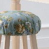 Ellis Bella Rose Stylish Medium Scale Printed Floral Pattern Elastic Bottom Edge Barstool Cover 13"x13" Wedge - 3 of 4