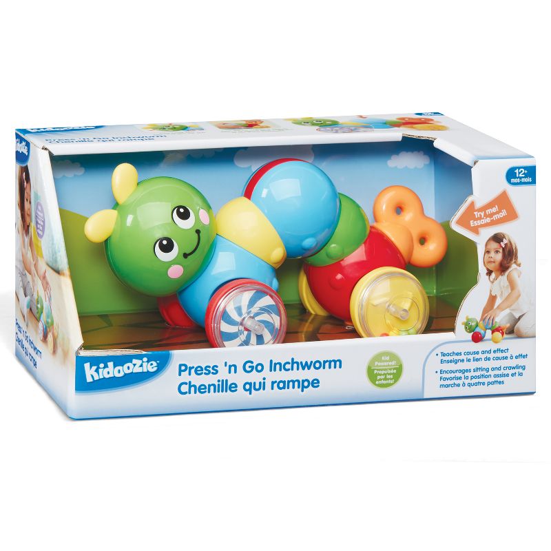 Kidoozie Press N Go Inchworm - Developmental Toy for Toddlers ages 12 months and older, 4 of 8