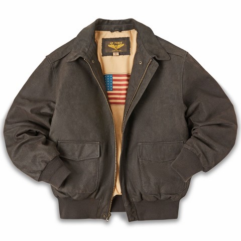 Landing Leathers Men's A-2 Distressed Leather Flight Bomber Jacket X-Large