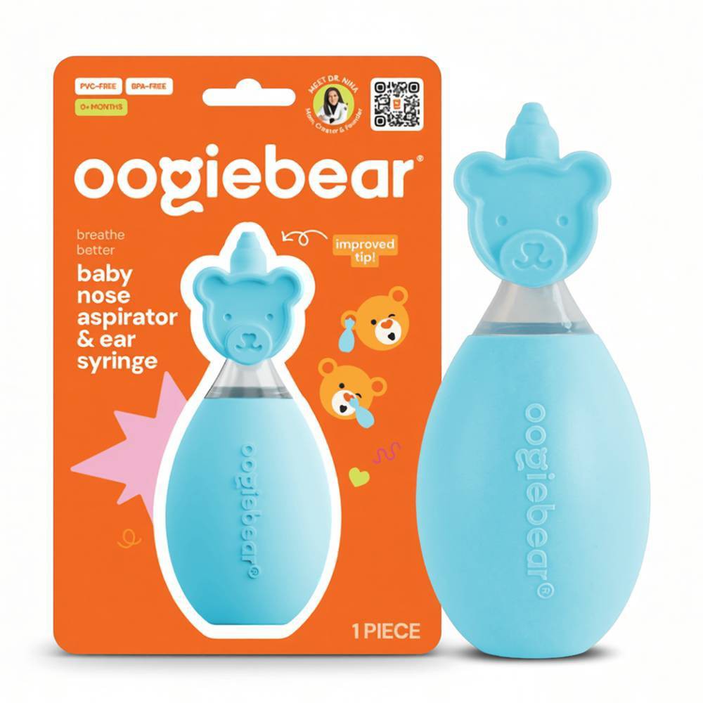 Photos - Nasal Aspirator oogiebear Bulb Aspirator Handheld Baby Nose Cleaner for Newborns, Infants, and Toddlers - Blue: Manual 