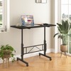 VECELO Small Standing Desk Adjustable Height, Mobile Computer Workstations with Wheels, Portable Rolling Laptop Table for Office - 2 of 4