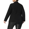 Agnes Orinda Women's Plus Size Shiny Sequin Button Lapel Party Casual Work Blazers - 4 of 4