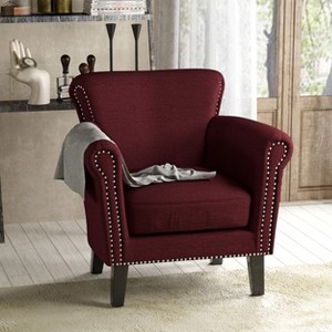 Christopher Knight Home Brice Contemporary Fabric Club Chair with Nailhead Trim - 1 of 4