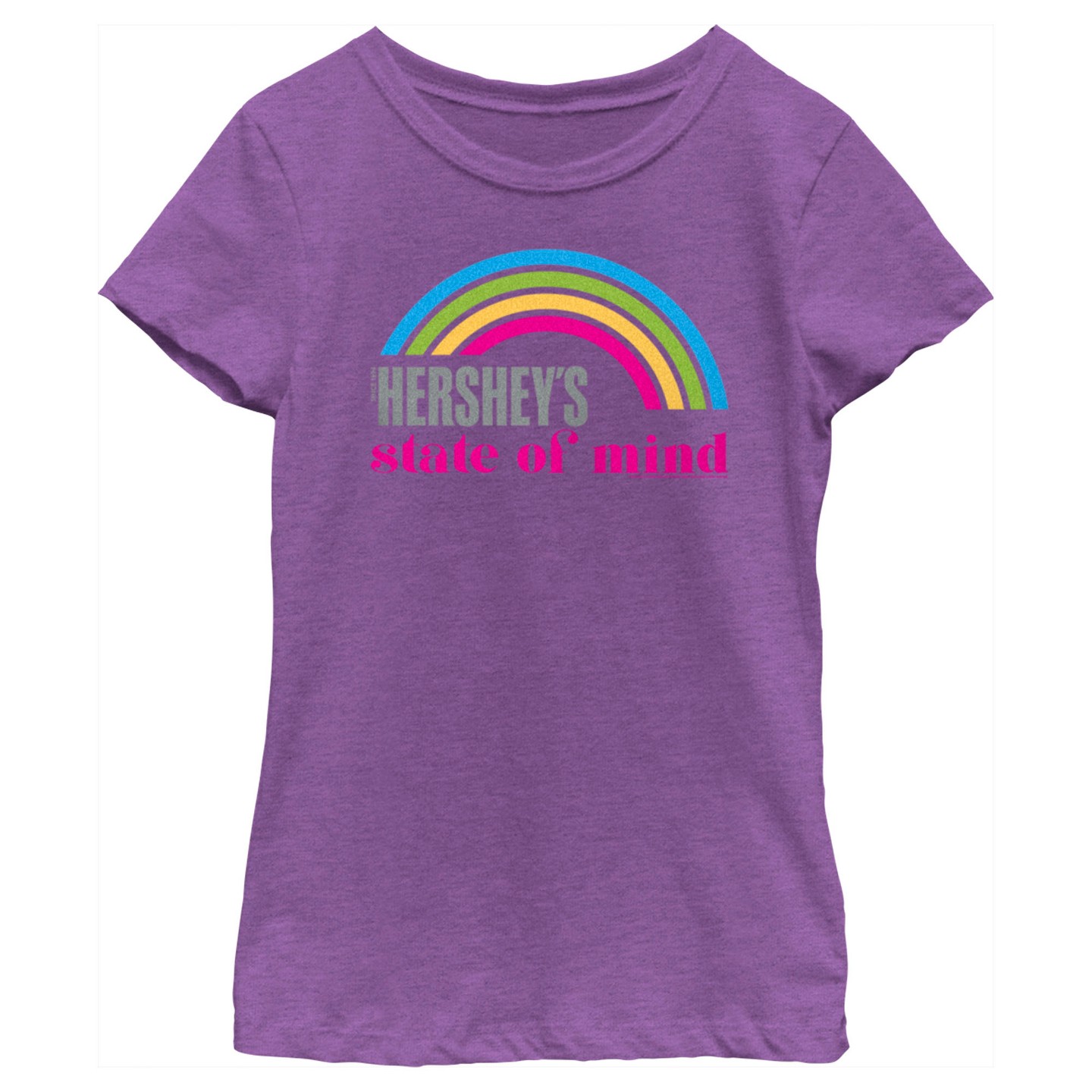 Футболка HERSHEY'S State of Mind Rainbow T-Shirt - Purple Berry для девочек, цвет: Фиолетовый — фото 1
