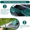 Chicken Nesting Boxes, 6 Hole Metal Chicken Laying Box with Removable Trays and Roll Out Egg Collection for Chicken Coop, Easy Cleanable - 2 of 4