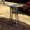 Smart Solar 28.3" Perello Solar Bird Bath Gray - 4 of 4