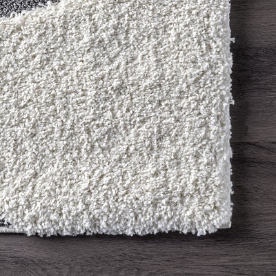 Reversible Beige Shag Rectangular Area Rug with Easy Care
