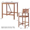 Tangkula 3-Piece Dining Table Set Acacia Wooden Table & Chair Set for Outdoor & Indoor Natural - 3 of 4