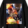 My Hero Academia Season 7 Endeavor VS AFO Poster Adult Black Crew Neck Long Sleeve Sweatshirt - 2 of 3