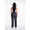 Lafidi Women’s High-Rise Straight Leg Pants – Elastic Waistband Work Trousers with Slash Pockets, Tailored Look - 3 of 4