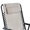 Resenkos Outdoor Folding Rocking Chair Patio Table Seating Set, 2 Rocking Chairs, 1 Side Table,Sling Mesh Fabric, Sponge, Steel Frame, - 4 of 4