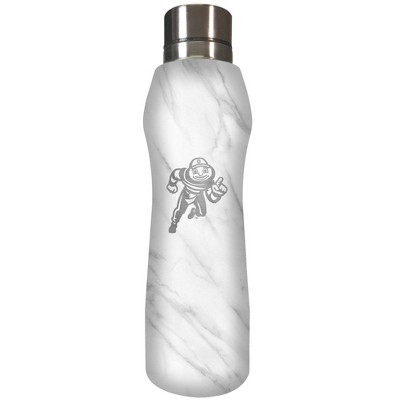 NCAA Ohio State Buckeyes 20oz Marble Curve Stainless Steel Water Bottle