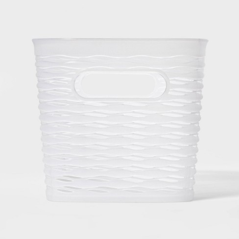 Small Decorative Plastic Bin With Cutout Handles - Brightroom™ : Target