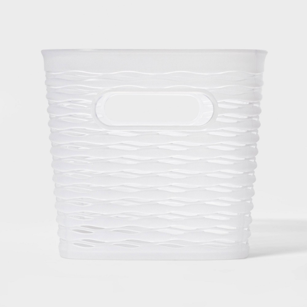 Wave Narrow Medium Storage Bin Translucent - Room Essentials