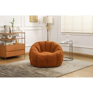 PAGED Classic Faux Fur Bean Bag Chair, Durable Ergonomic Lazy Sofa, Comfy Chair for Reading and Resting in Bedroom - 1 of 4
