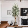 Olive Trees Artificial Indoor, Artificial Plants, Olive Tree with Planter, Fake Topiary Silk Tree with Natural Wood Trunk and Lifelike Fruits - 4 of 4