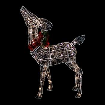Northlight 35" LED Lighted Standing Reindeer with Bow Outdoor Christmas Decoration