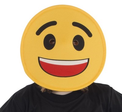 Set of Emoji Novelty Halloween Mask! Smiley - 10 in Diameter