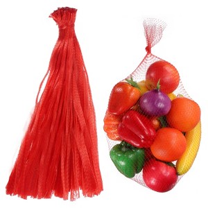 Unique Bargains Seafood Vegetable Grocery Shopping Stretchable Reusable Mesh Produce Bags 100 Pcs - 1 of 4