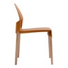 4-PackTropical Orange Chairs – Red Oak Wood Legs & PP Seat, Indoor Dining & Living Room Furniture Set - 2 of 4
