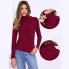 INSPIRE CHIC Women's Long Sleeve Mock Turtle Neck Trendy Casual Sweater - 2 of 4