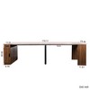Kumasinova Modern Extendable Dining Table with Outlet,Multifunctional Kitchen Table with Storage for Party,Weddings&Meeting,Space-Saving - 2 of 4