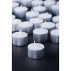 tagltd 8 Hour Event Tealight Candles Set of 50 White Wax Tea Lights for Everyday Use Burn Time 8 Hours 0.88 in H x 1.5 in Dia - 4 of 4