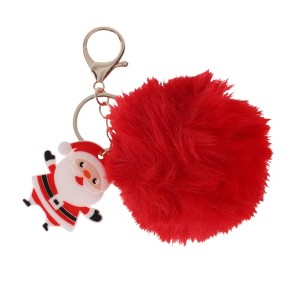 Unique Bargains Christmas Keychain with Double Ring and Lobster Clasp Alloy 2.76" 1 Pc - 1 of 4