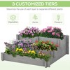 Aghana Digitals 3-Tier Fir Wood Raised Garden Bed with Draining Fabric, Tool-Free Assembly, - 4 of 4