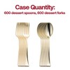 Smarty Had A Party Gold Plastic Mini Flatware Set - 600 Guests - 3 of 4