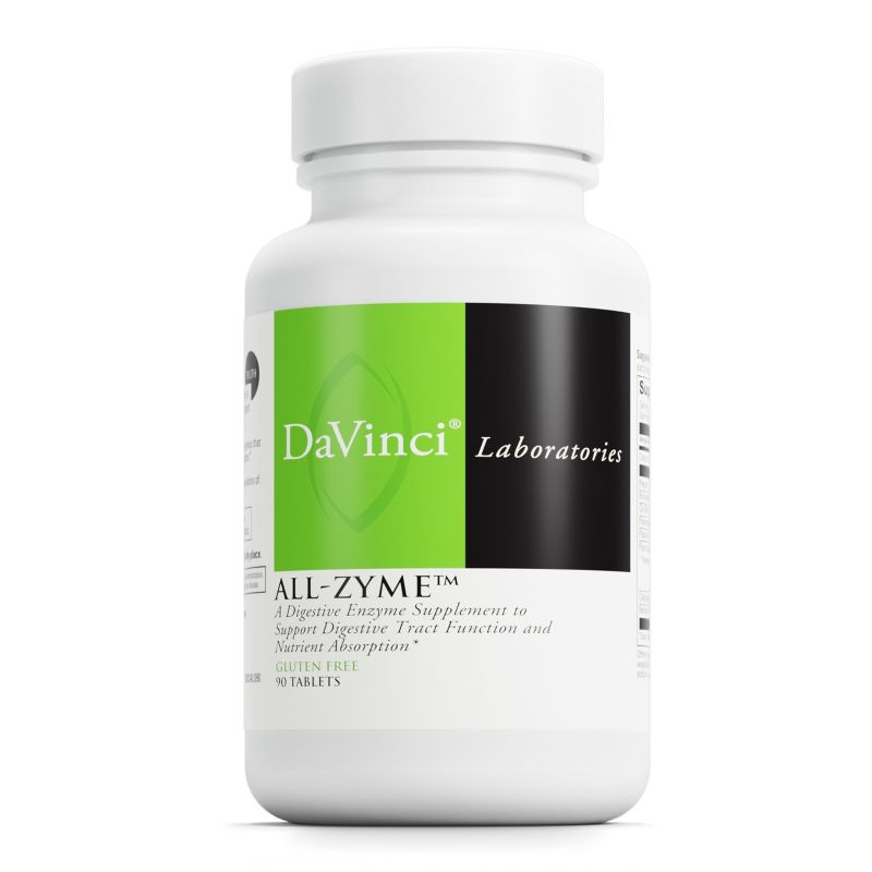 DaVinci Labs All-Zyme - Dietary Supplement to Support Digestive Tract Function and Nutrient Absorption* - Gluten-Free - 90 Tablets, 1 of 7