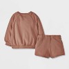 Baby Waffle Sweatshirt & Shorts Set - Cat & Jack™ - 2 of 4