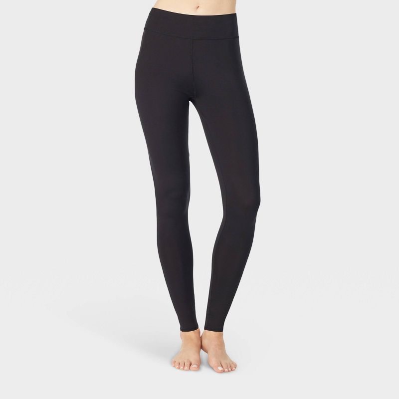 Warm Essentials by Cuddl Duds Women's Active Thermal Leggings - Black, 4 of 9