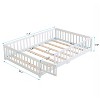 Grungis Full Size Floor Bed for Kids,Modern Wood Toddler Bed with Safety Guardrails and Door,Montessori Bed for Bedroom - 3 of 4