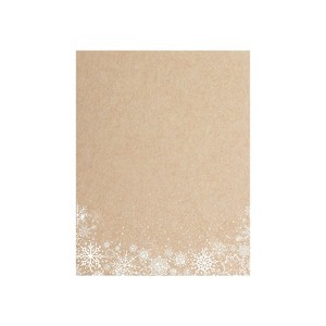 Great Papers! White Snowflakes Seasonal Letterhead Brown 80/Pack (2019116) - 1 of 1