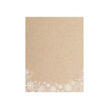 Great Papers! White Snowflakes Seasonal Letterhead Brown 80/Pack (2019116)